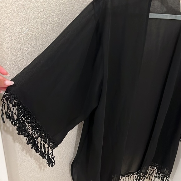 Mesh bikini coverup / summer cover up in black (size M) - Picture 4 of 4